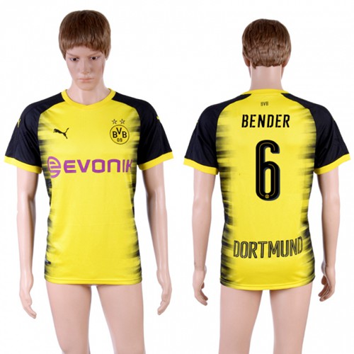 Dortmund #6 Bender Yellow Soccer Club Jersey - Click Image to Close